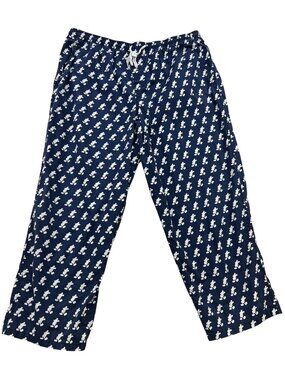 Disney Men's Mickey Mouse Lounge Pajama Pants Drawstring Waist Sz XXL Navy White
